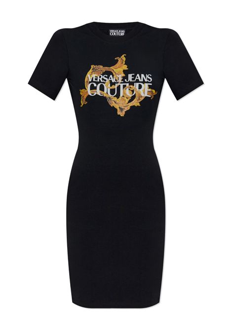 Abito con stampa e applicazioni VERSACE JEANS COUTURE | Abiti | 79HAOE06 CJ02EG89